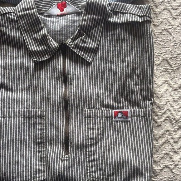 Ben Davis Men's Casual Shirts - Navy, Light Blue, Striped - Picture 3 of 9